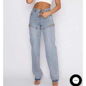 White Fox Boutique Born To Run Jeans Blue Denim